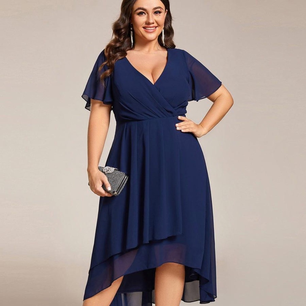 Ever Pretty Elegant Blue High-Low Dress